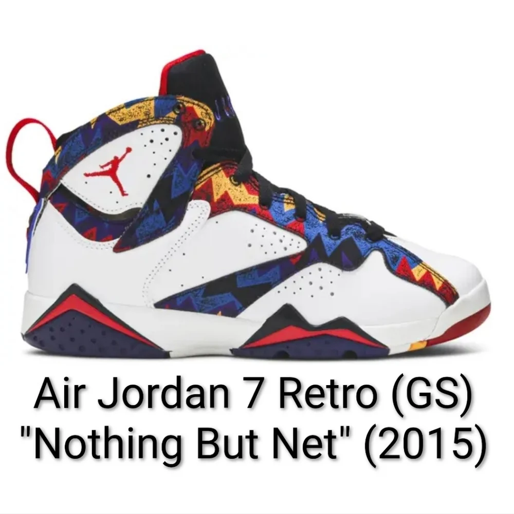 Air Jordan 7 Retro (GS) Rare "Nothing But Net" (2015) B3Y/G4.5 NEW W/OG BOX - Picture 1 of 11